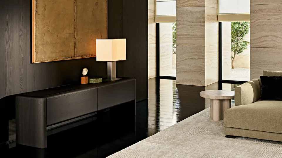 Poliform Duke sideboards with curved fronts, photograph 1