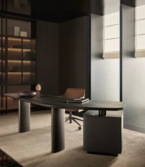 Poliform Duke sideboards with curved fronts, photograph 2