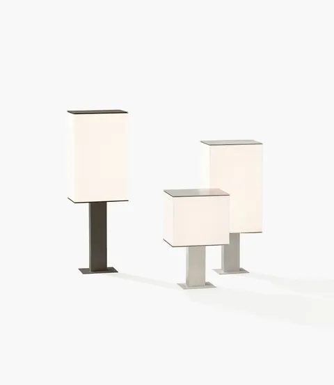 Poliform Helga a lamp in linen and steel, photograph 3