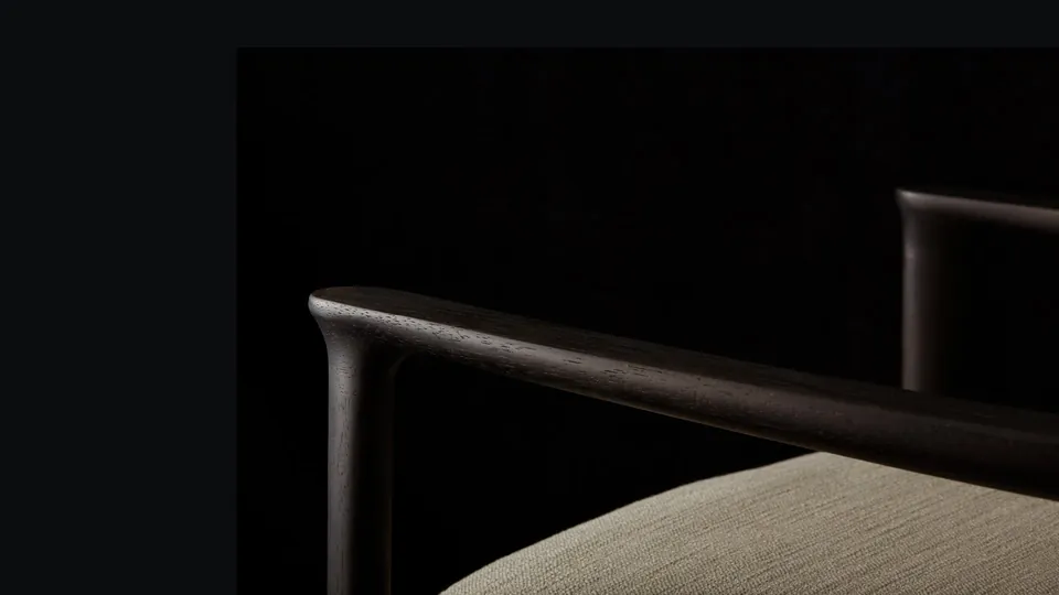 Poliform Magnolia wooden seating drawn from branches, photograph 4