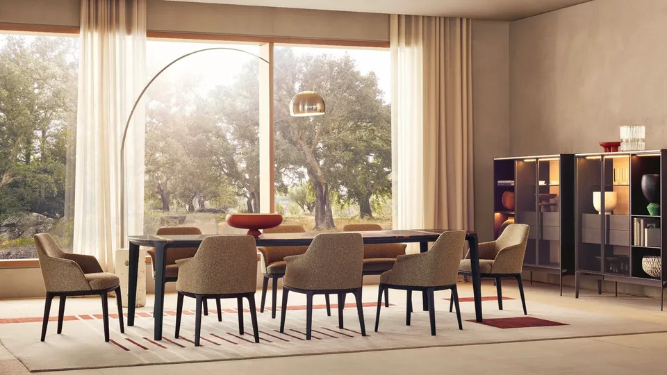 Poliform Sophie dining chairs and stools, photograph 1
