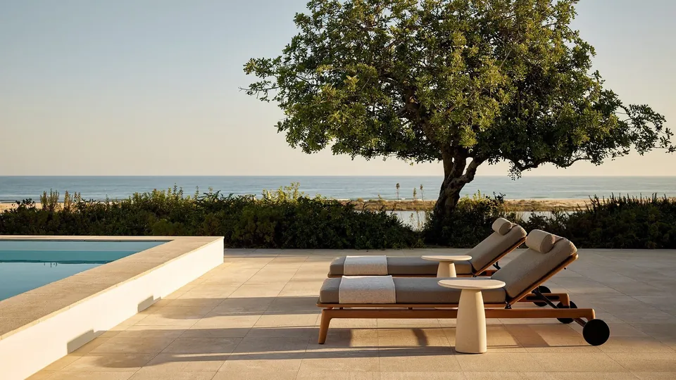 Poliform Strata sculptural coffee tables, photograph 1